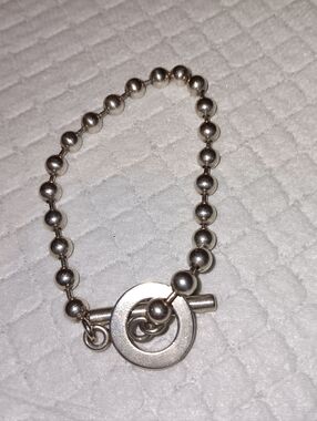 Gucci GG Boule Toggle Sterling Silver Bracelet .925